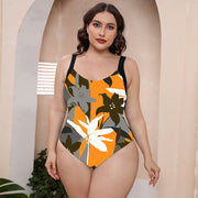 One-piece Bikini Conservative Hot Spring Bathing Suit Vest Spaghetti-strap Floral Print Swimsuit