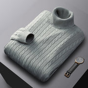 Fleece-lined Thick Complex Lazy Thermal Thread Turtleneck Sweater