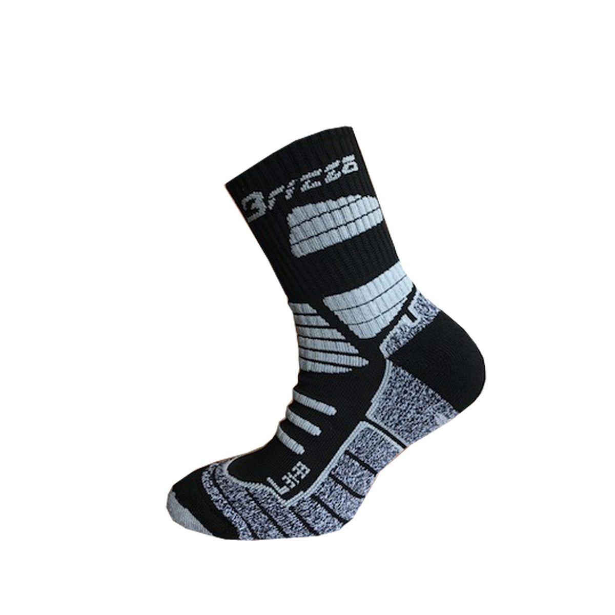 Brizza calza a compressione da trekking junior 0566 nero-grigio