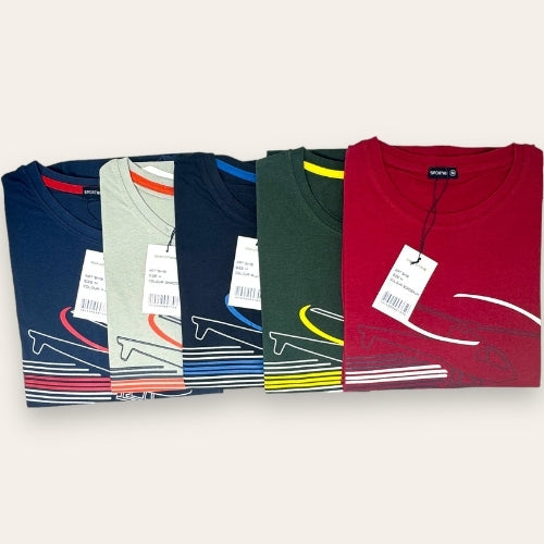 Sportman - T-shirt Uomo Mezza Manica Stampata In Puro Cotone  Art. Sh13