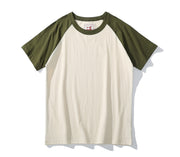 Spring And Summer Raglan Sleeve Casual Short Sleeve Retro T-shirt