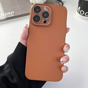 Solid Color Lychee Pattern Phone Case