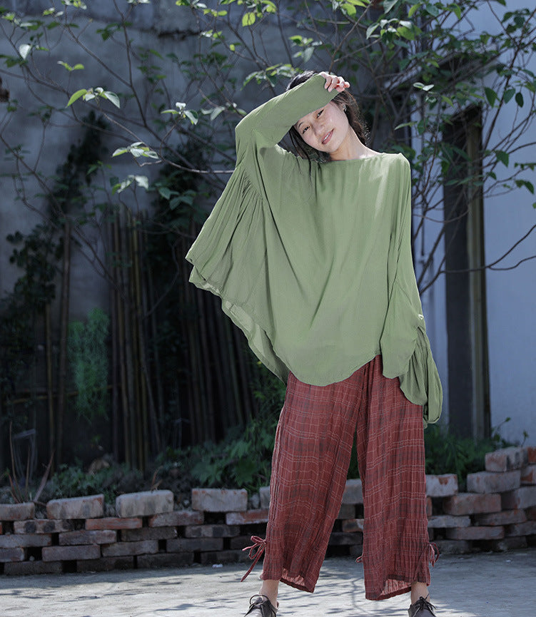 Summer Irregular Hem Smooth Pullover T-shirt Tops