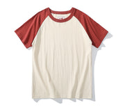 Spring And Summer Raglan Sleeve Casual Short Sleeve Retro T-shirt