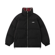 Double-sided Wear Double-sided Wear Plaid Stand Collar Cotton-padded Coat