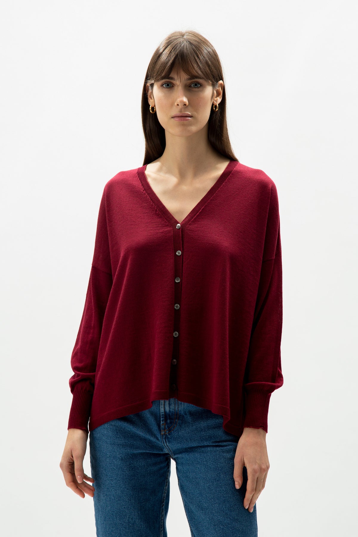 Extra Fine Merino V-Neck Cardigan