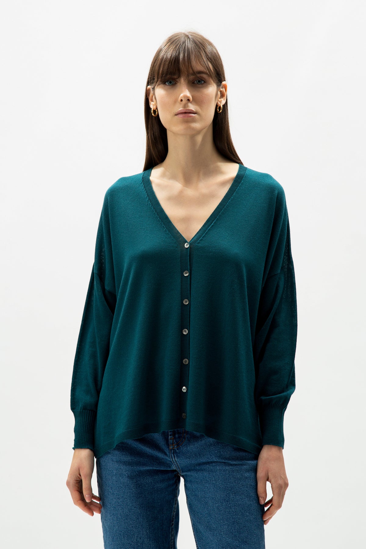 Extra Fine Merino V-Neck Cardigan