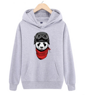 Flying Panda Men's Round Neck Hooded Hooded Sweatshirt