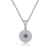 Compass Pendant Full Zircon Hip Hop