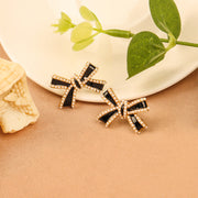 Bow Pearl Stud Earrings
