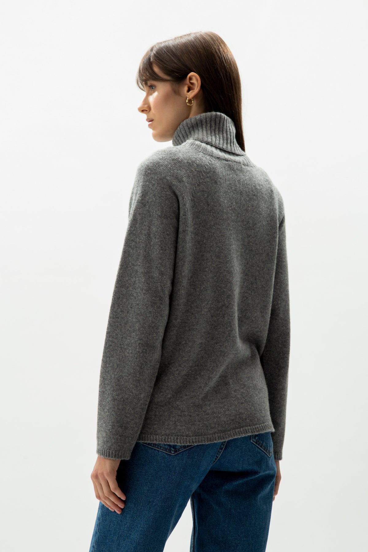 Cashmere Mix Turtleneck Sweater