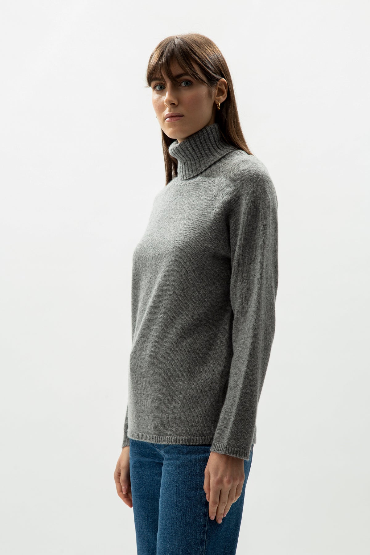 Cashmere Mix Turtleneck Sweater