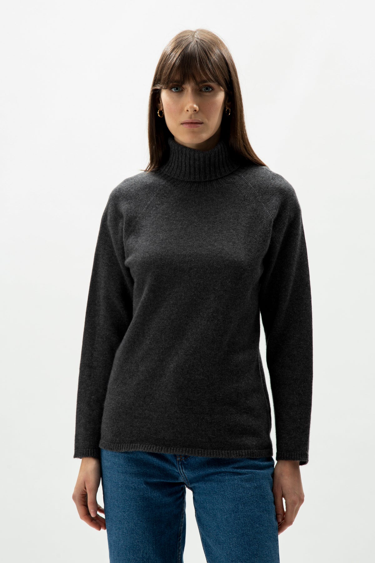 Cashmere Mix Turtleneck Sweater