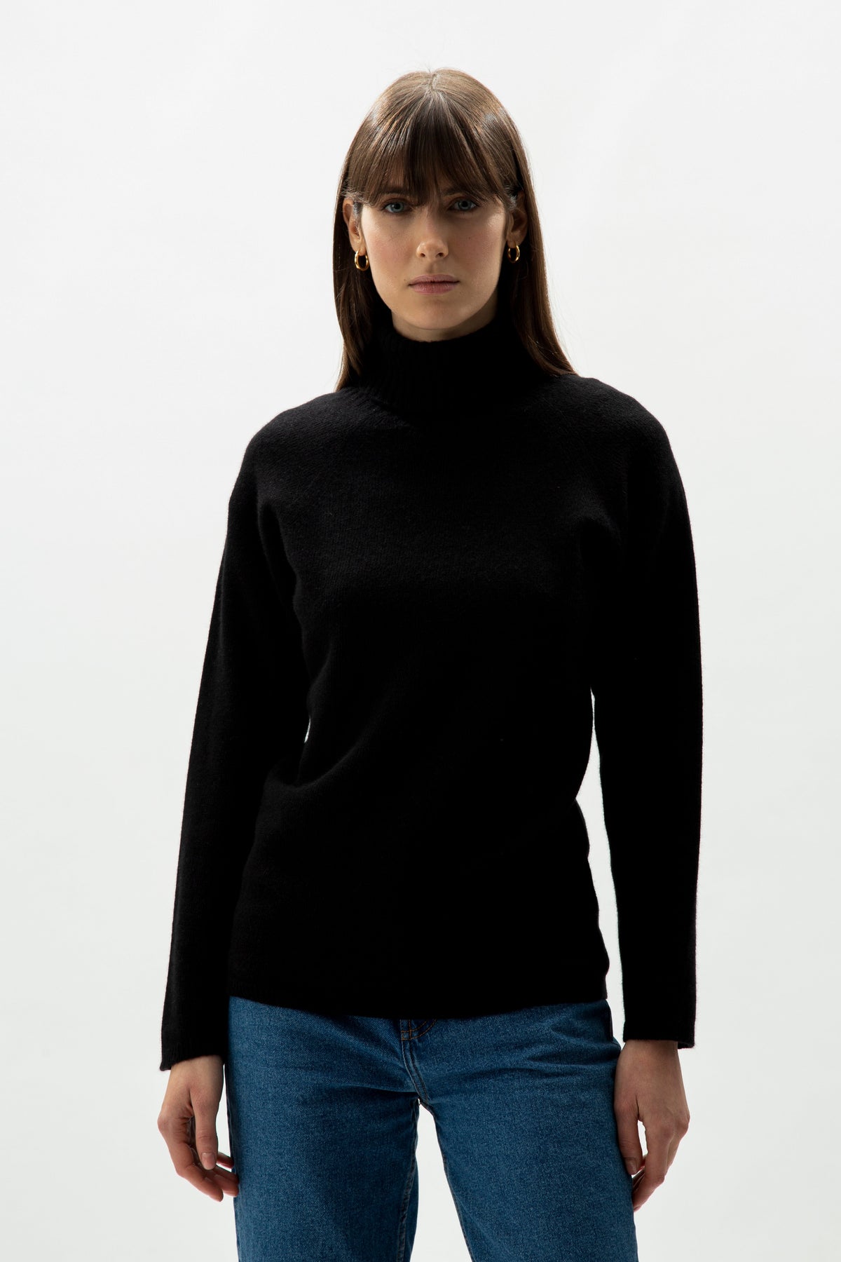 Cashmere Mix Turtleneck Sweater