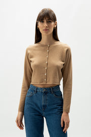 Cashmere Mix Cropped Cardigan