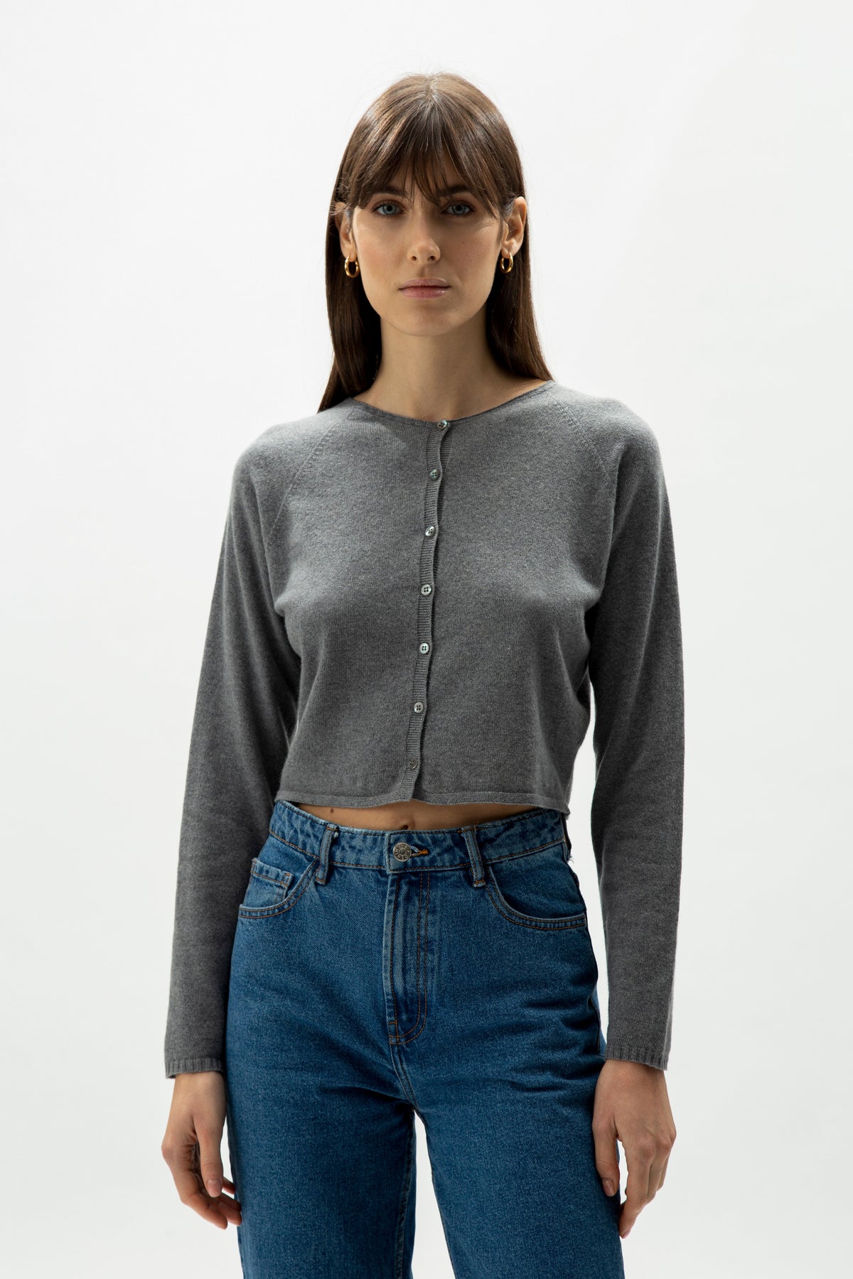 Cashmere Mix Cropped Cardigan
