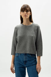 Cashmere Mix 3/4 Sleeve Pullover