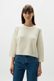 Cashmere Mix 3/4 Sleeve Pullover