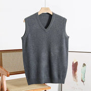 V-neck Sweater Vest Men's Autumn And Winter Warm