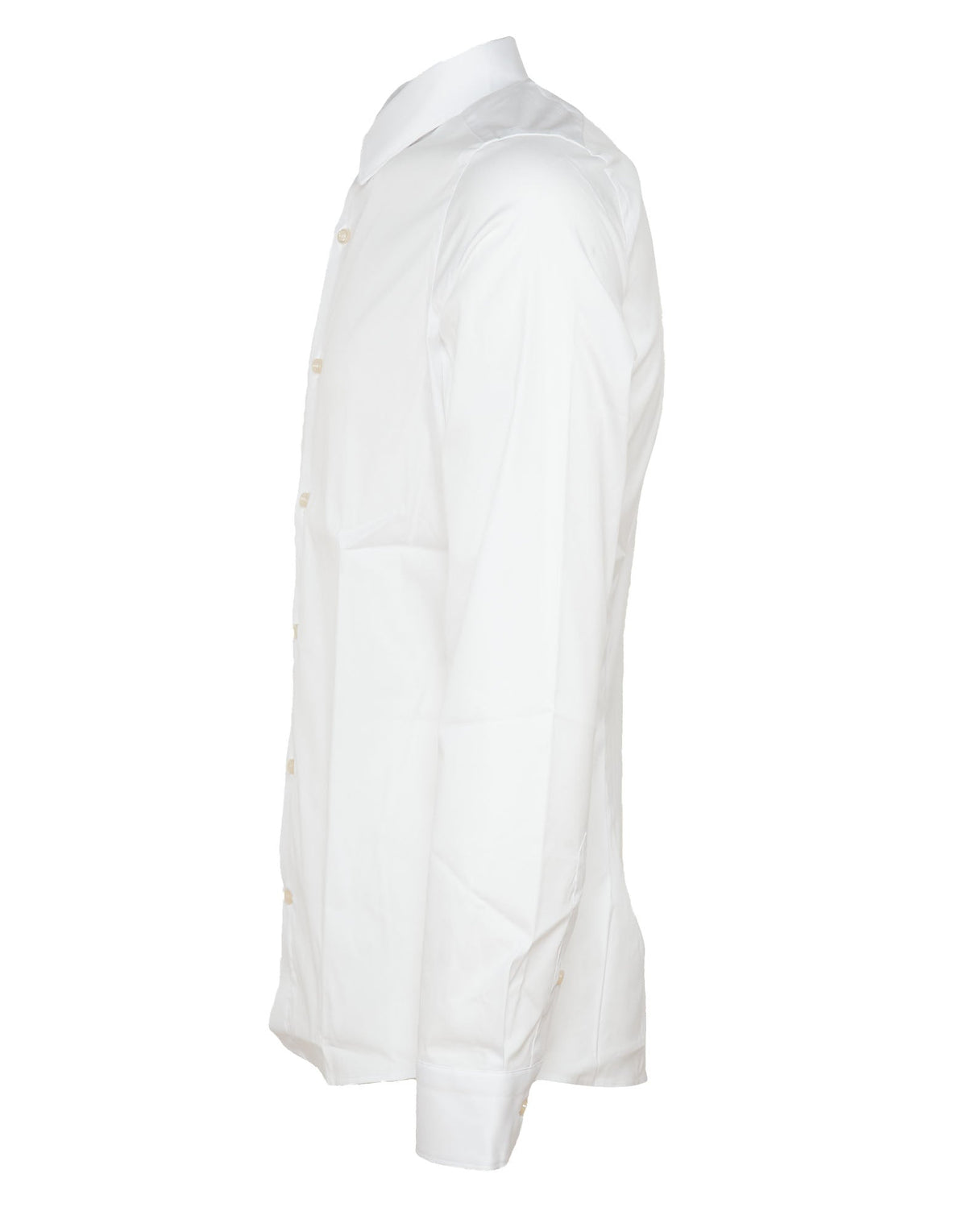 CAMICIA SLIM FIT BIANCA CON POLSINO STONDATO