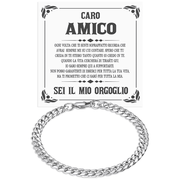 Bracciale Cubano Caro Amico - Sei il mio Orgoglio.