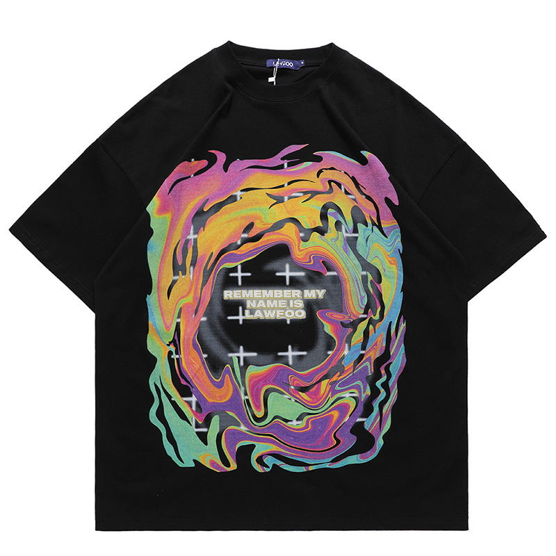 Liquid Printing Men's Loose Couple