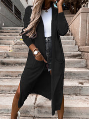 Knitted Long Loose-fitting Women's Coat