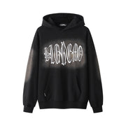 Faded Letters Three-dimensional Embroidered Pullover Sweater