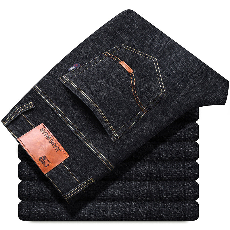 Men's Fashion Casual Stretch Fleece Jeans