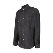 CAMICIA DENIM NERO
