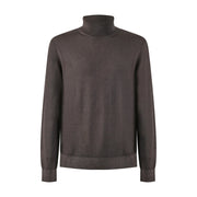 MAGLIA COLLO ALTO MARRONE