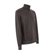 MAGLIA COLLO ALTO MARRONE
