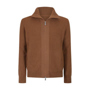 MAGLIA FULLZIP CARAMELLO