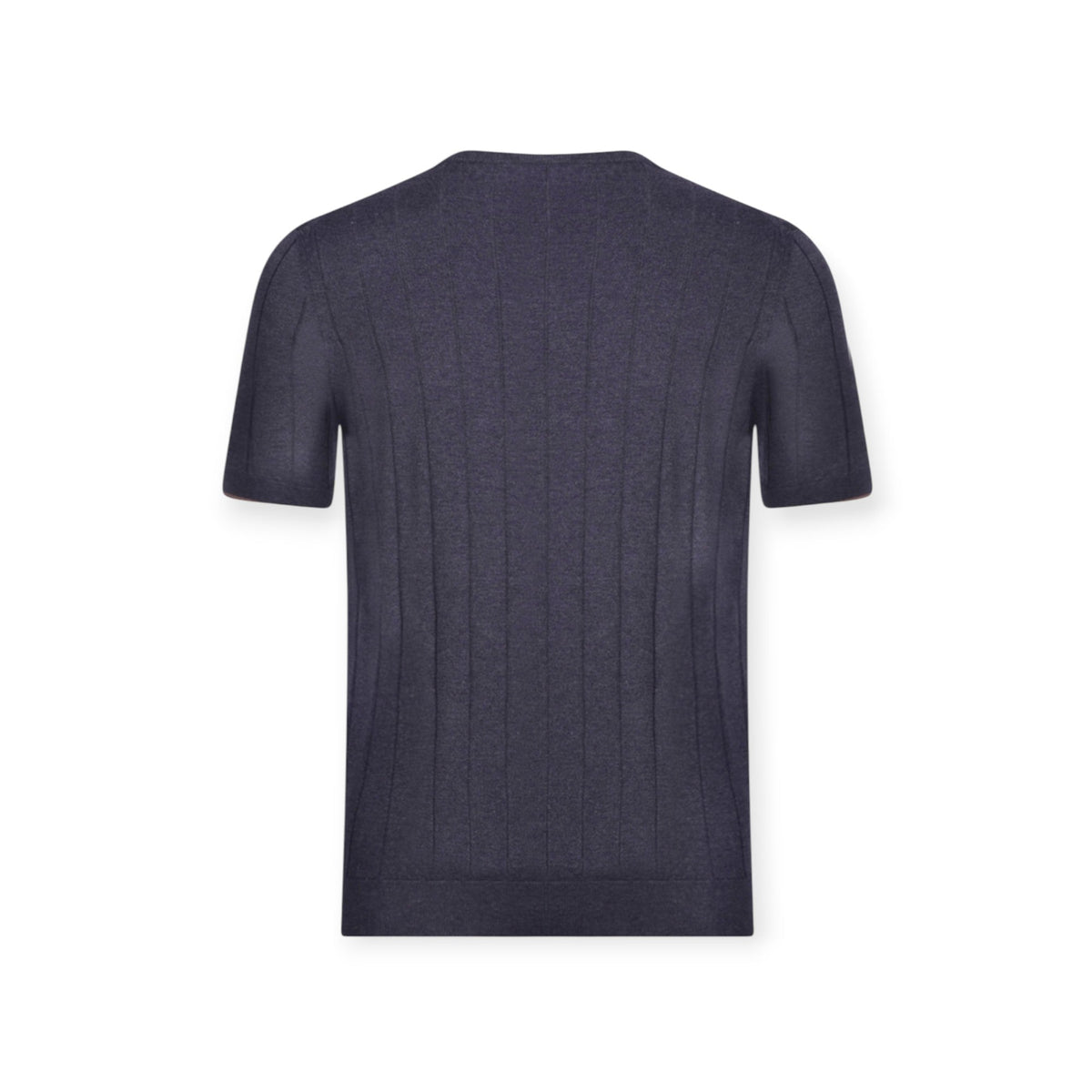 T-SHIRT PARICOLLO MEZZAMANICA BLU