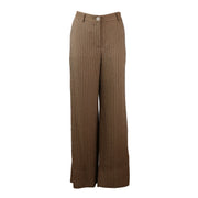 PANTALONE GESSATO VISCHI MARRONE