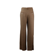 PANTALONE GESSATO VISCHI MARRONE