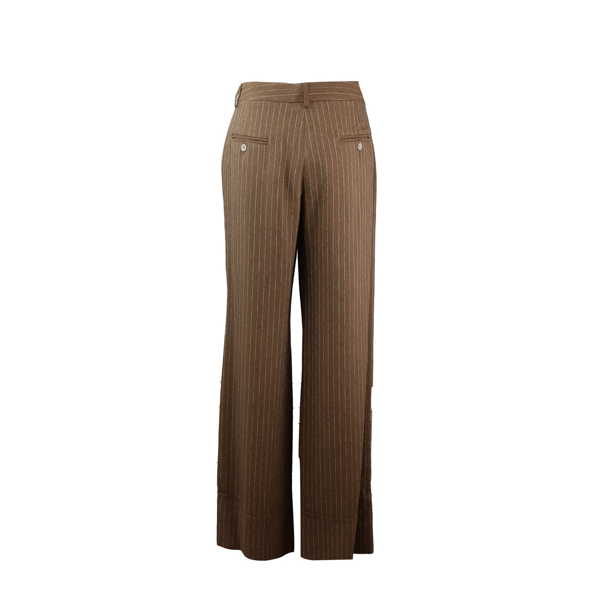 PANTALONE GESSATO VISCHI MARRONE