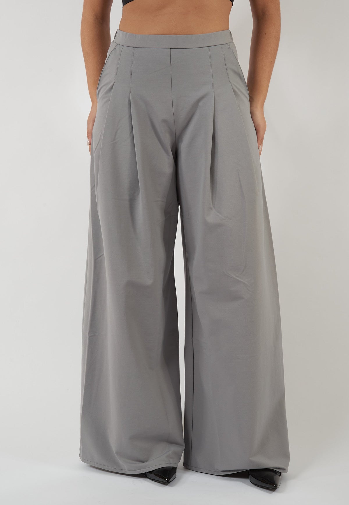 PANTALONE VONGOLA GRIGIO CHIARO