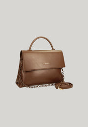 BORSA A MANO STELLA MARRONE