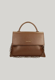 BORSA A MANO STELLA MARRONE