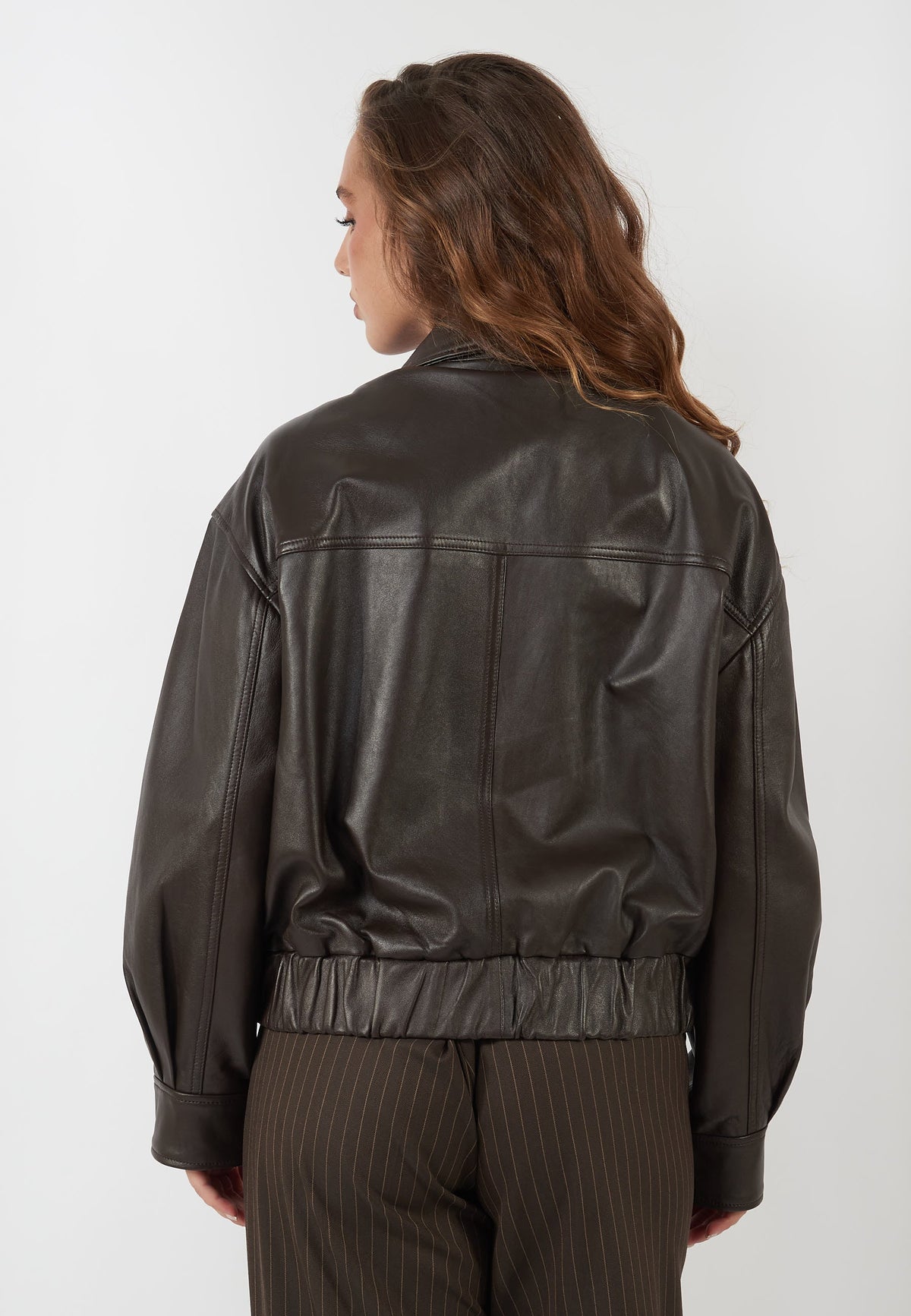 BOMBER FIBBIA MARRONE