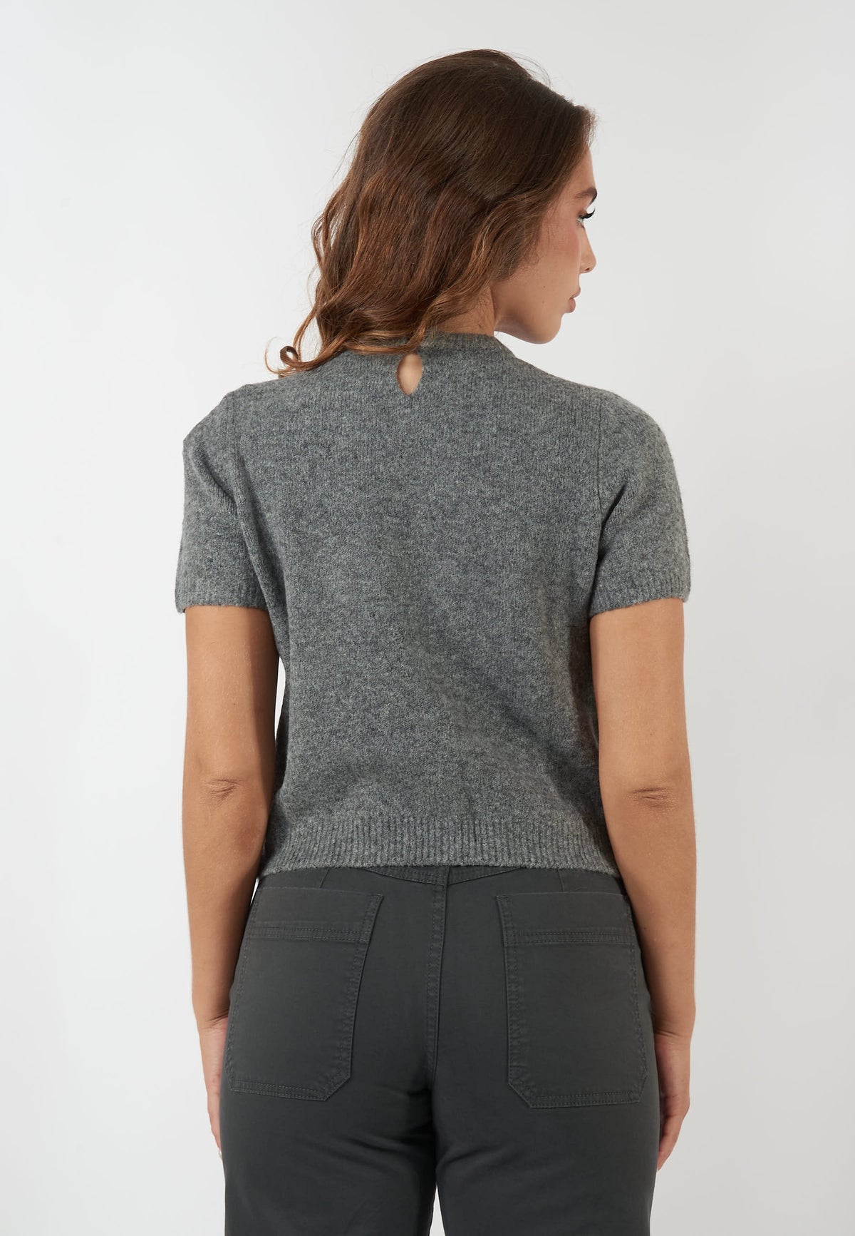 T-SHIRT IN MAGLIA TENACE GRIGIA
