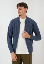 BOMBER IN MAGLIA BLU