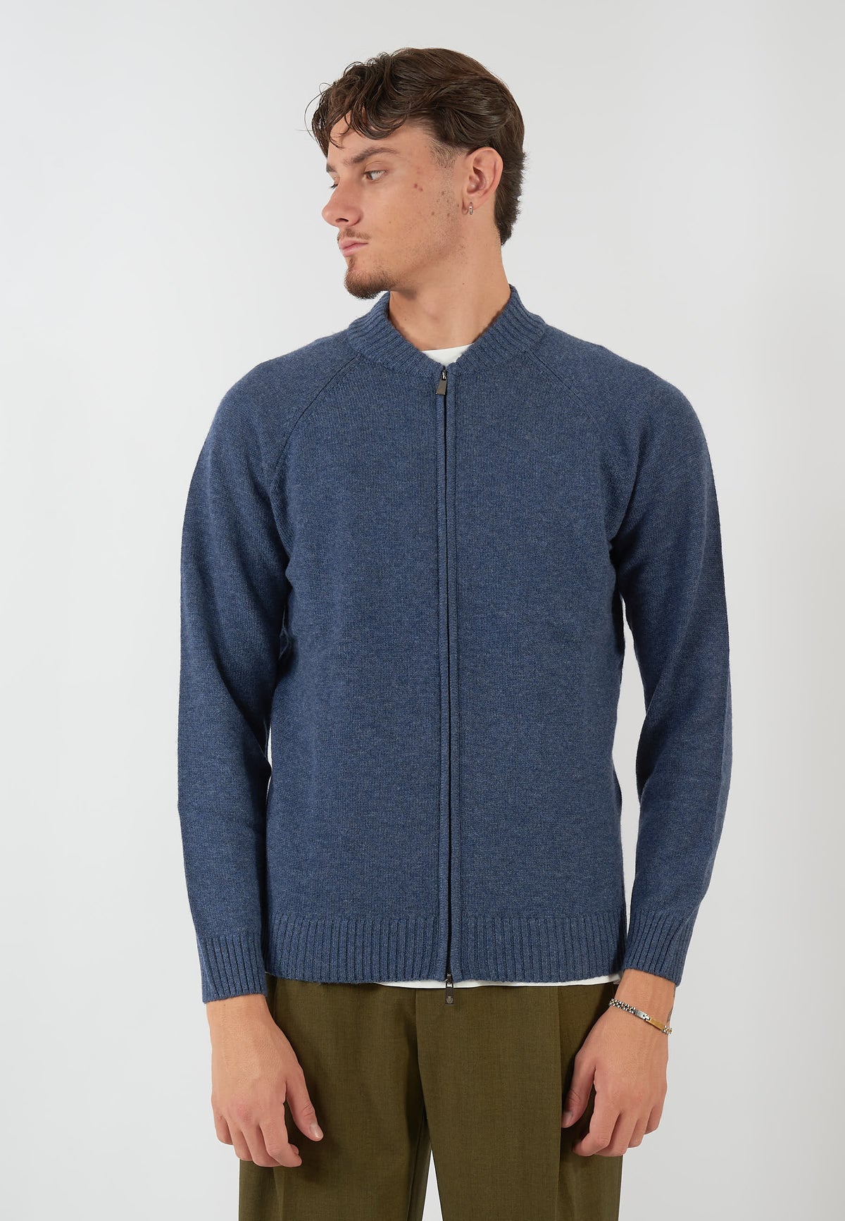 BOMBER IN MAGLIA BLU