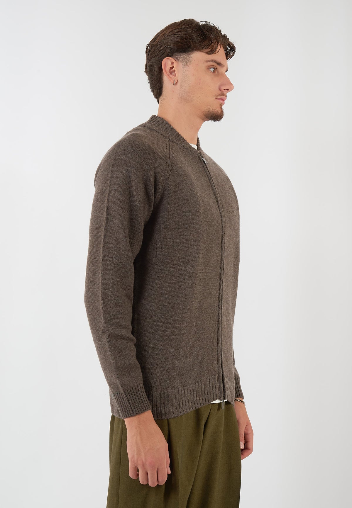 BOMBER IN MAGLIA MARRONE