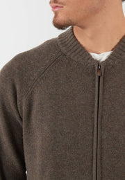 BOMBER IN MAGLIA MARRONE