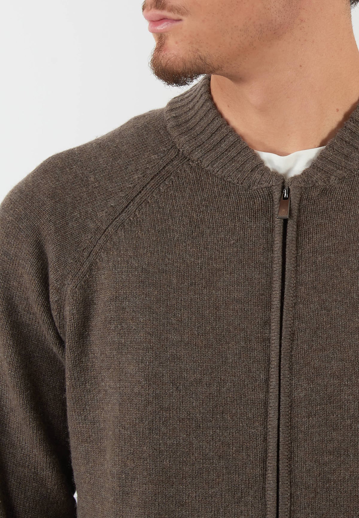BOMBER IN MAGLIA MARRONE