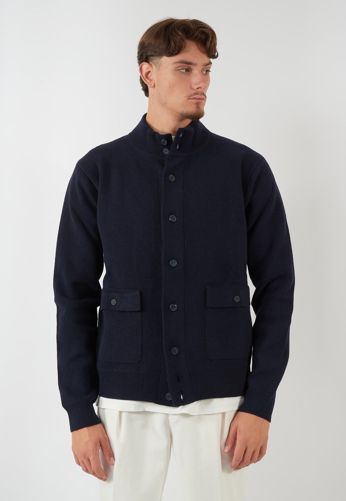 GIACCA IN MAGLIA BLU