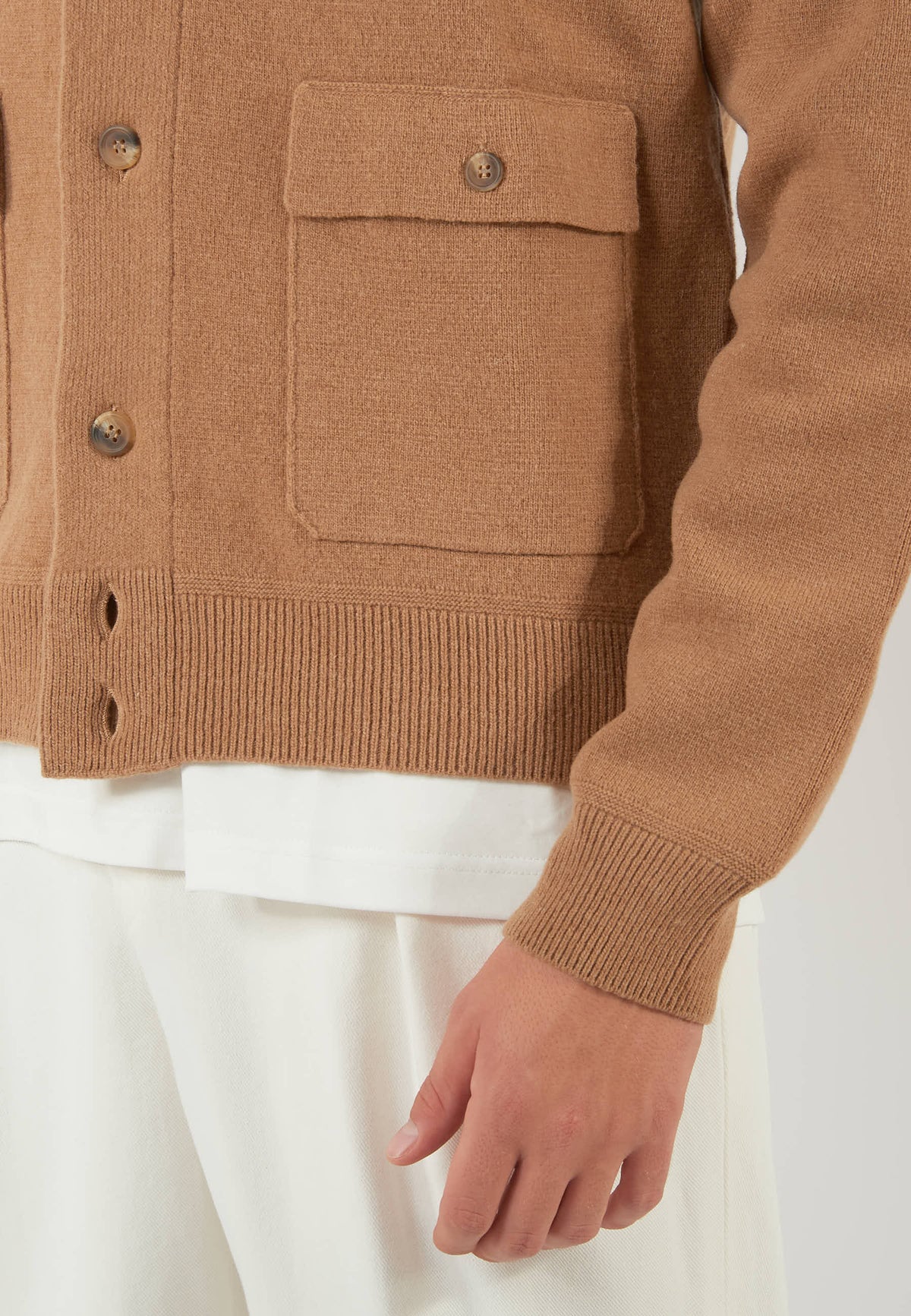 GIACCA IN MAGLIA CAMMELLO