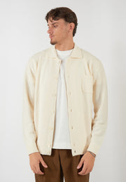 GIACCA CAMICIA IN MAGLIA PANNA